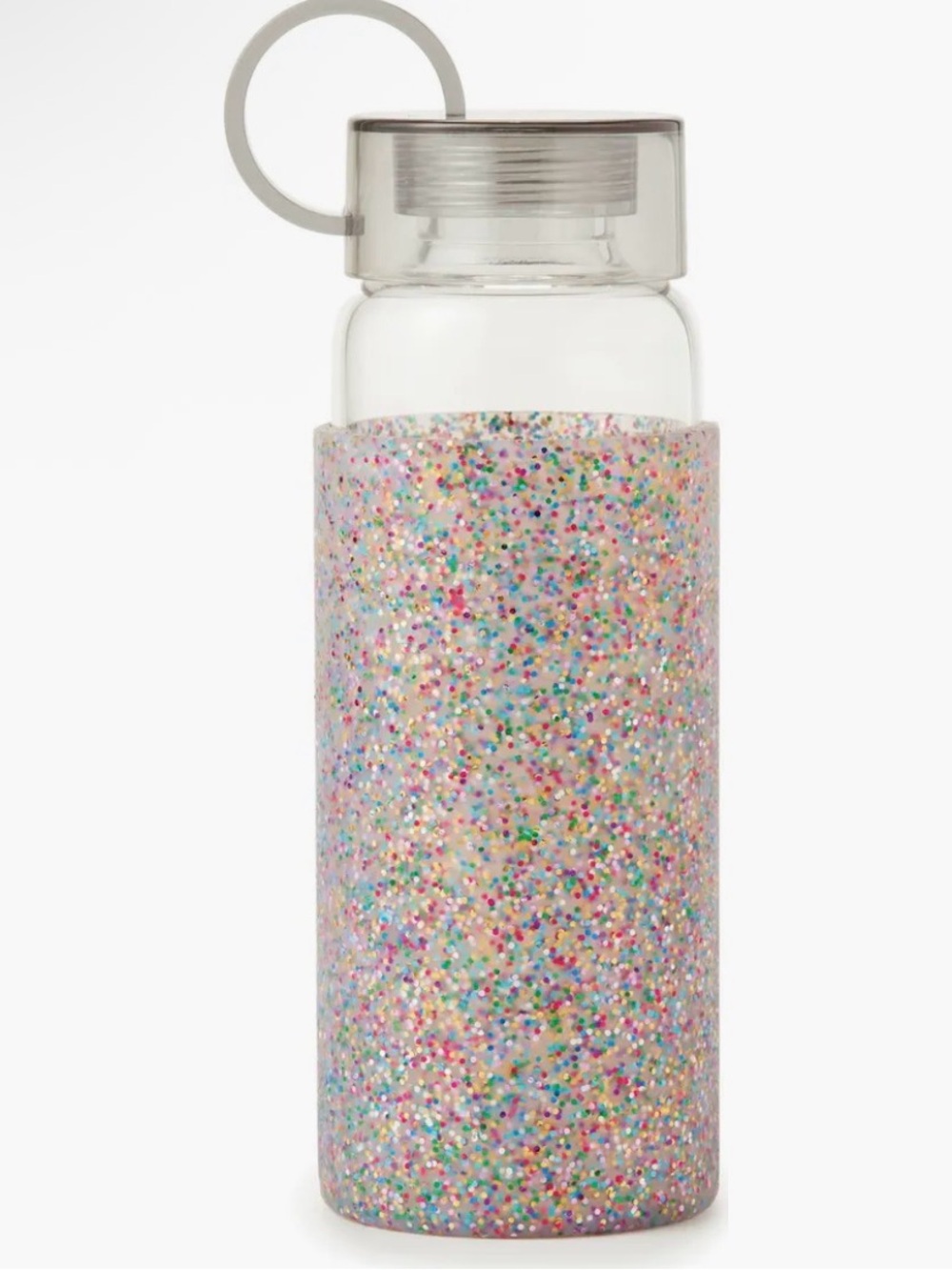 Kate Spade New York Glitter 16-Ounce Glass Water Bottle